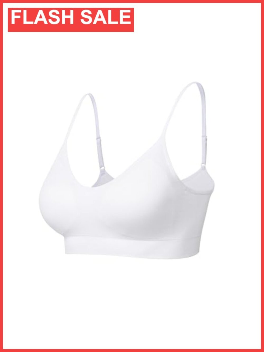 Unpadded Seamless Bralette Adjustable Straps Sleep Yoga Bra Wire Free